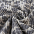 Leopard Print Brushed Waffle Knit Fabric